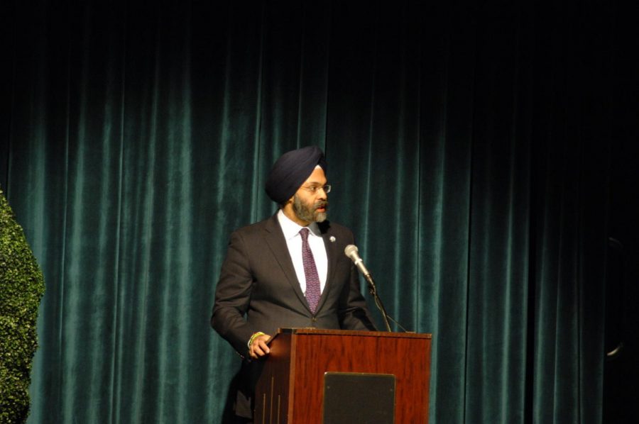 New Jersey Attorney General Gurbir Grewal speaks about his experiences with discrimination while as a federal prosecutor. He presented at Unity in the Valley with community members, students, and religious leaders on Tuesday, March 19. 