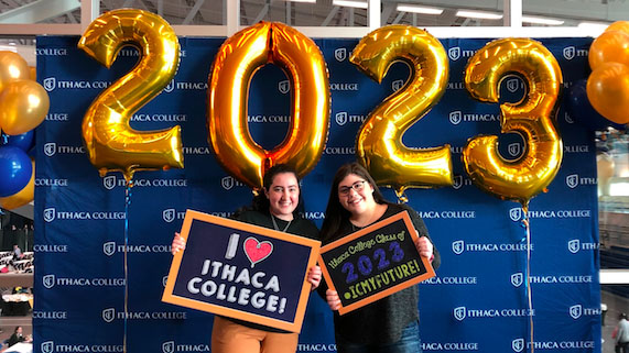 PV senior Kayla Barry and her future roommate smile at Ithaca Colleges accepted student day. In this weeks Kaylas Korner, Barry discusses her anxieties with going to college next year. 
