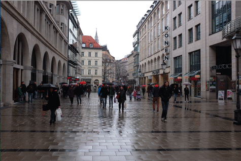 Walking through the streets of Munich- couldn't ask for a better day in rainy Germany!