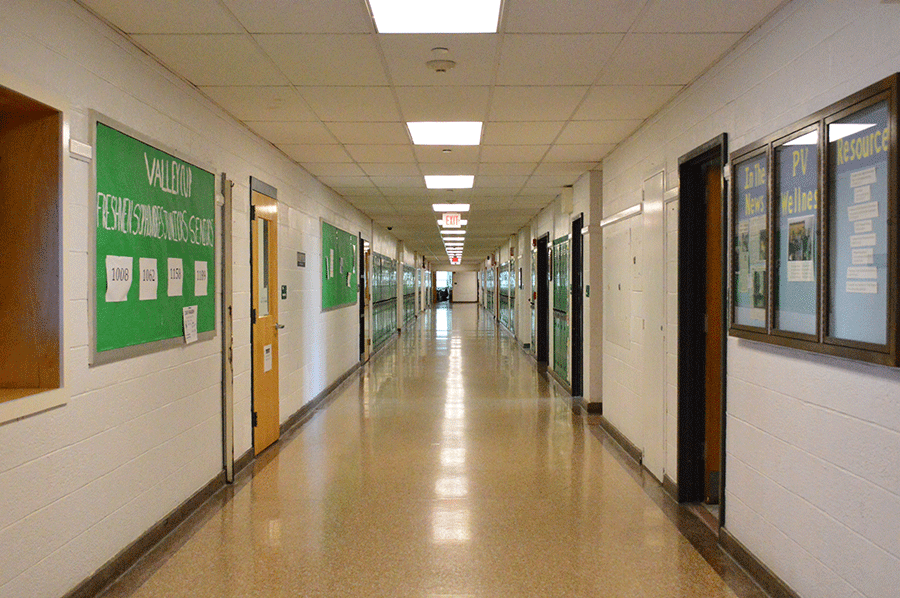 The hallways were empty of students on Wednesday morning, as students reported to school at 10 a.m. Teachers used the morning for professional development.  