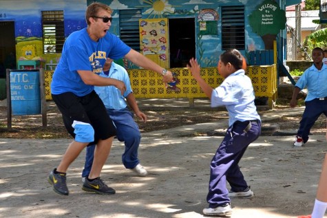 PV business teacher Mr. Matt Schulien plays basketball (or dances?) with a schoolboy in Belize. Schulien is known for traveling the world in his own unique way. Click on any of the buttons on the map below to see a picture from Schuliens excursions in that area.