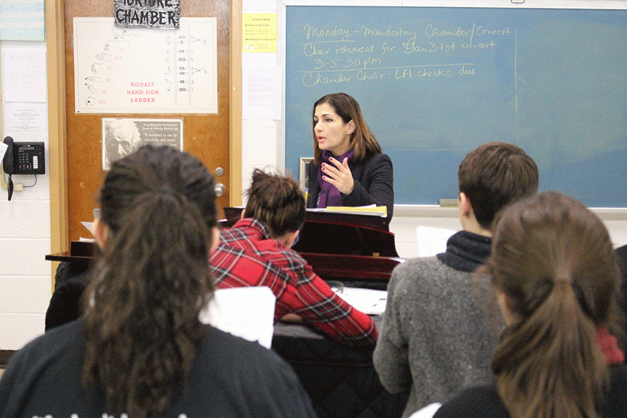 Mrs. Argine Safari with her Chamber and Concert Choir