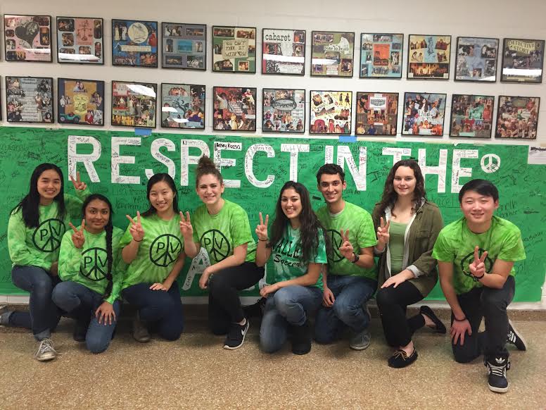 Human Rights League Members from left to right: Sophomores Emily Le and Chandni Shah, Seniors Grace Cho, Zoe Ziegler,  Jasmine Abraham, Vahan Atakhanian, Laura Friel, and Paul Lee