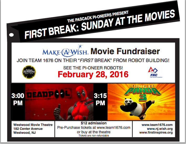The+Pascack+Pi-oneers+robotics+team+hosts+a+movie+night+to+raise+money+for+the+Make-a-Wish+Foundation.