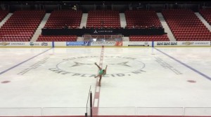 PV Senior Hannah Gottfried practices her figure skating routine.