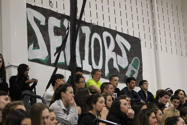 The senior class looks on at the third Valley Cup that took place in March.