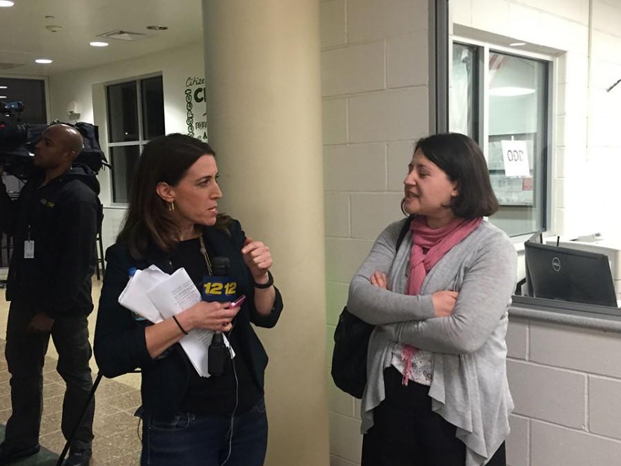 Another interview conducted by News 12 in the lobby of Pascack Valley High School