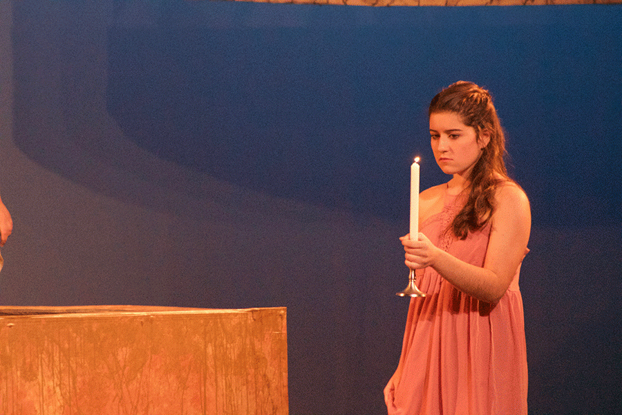 Junior Jessica Snyder plays the role of Psyche in this years fall drama, Metamorphoses.