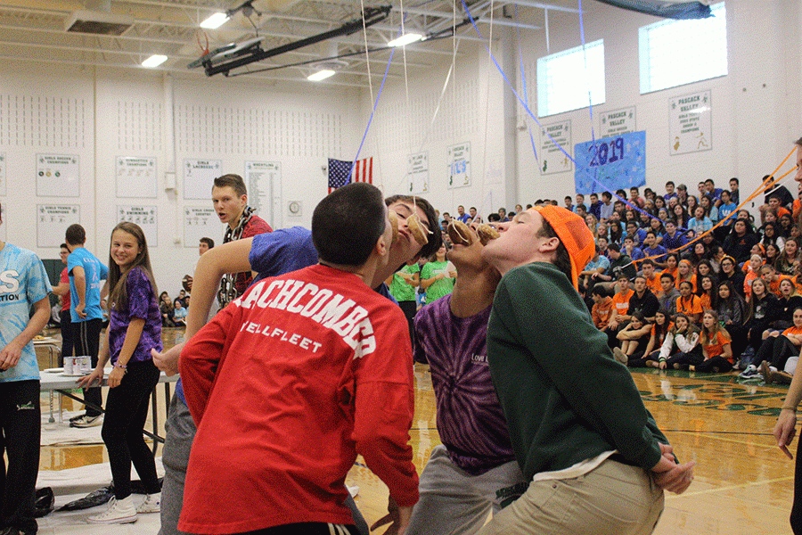 One of the events at the last Valley Cup assembly had one student from each grade eat a donut off a string without using their hands. However, students across all grades have noticed low energy levels and interest in the competition.