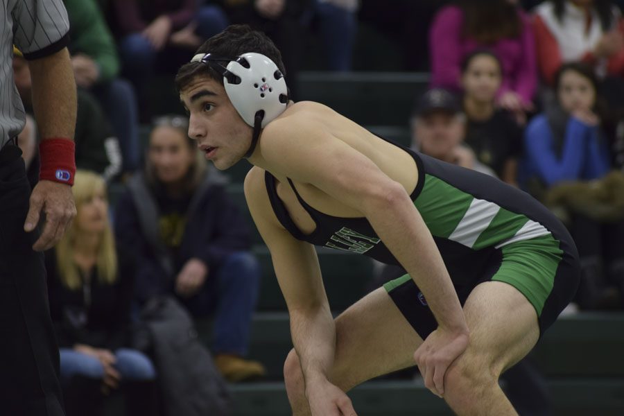 Matt+Beyer+waits+for+the+start+of+a+match+last+year.+The+junior+state+qualifier+will+likely+wrestle+in+the+138-pound+weight+class+when+Pascack+Valley+kicks+off+its+season+at+the+Lakeland+Tournament+this+Saturday.+