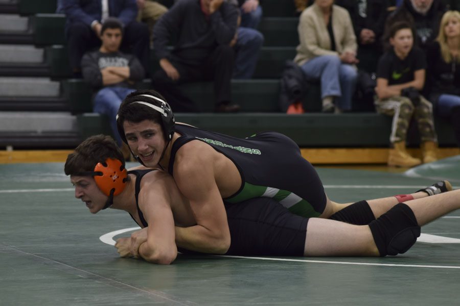 Tommy Chiellini (138) is 8-0 with 4 pins since becoming eligible to compete. He missed PVs first match against River Dell.