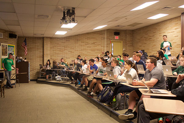 PV juniors attend a double-period American Studies class.