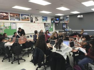 Students participate in the current Honors/CP class. 