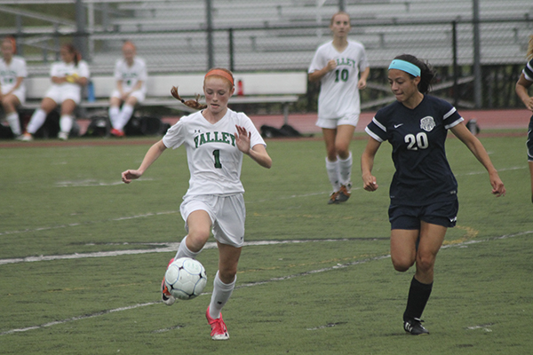Junior Paige Skene controls the ball for PV. The Indians lost just two games all season last year. 