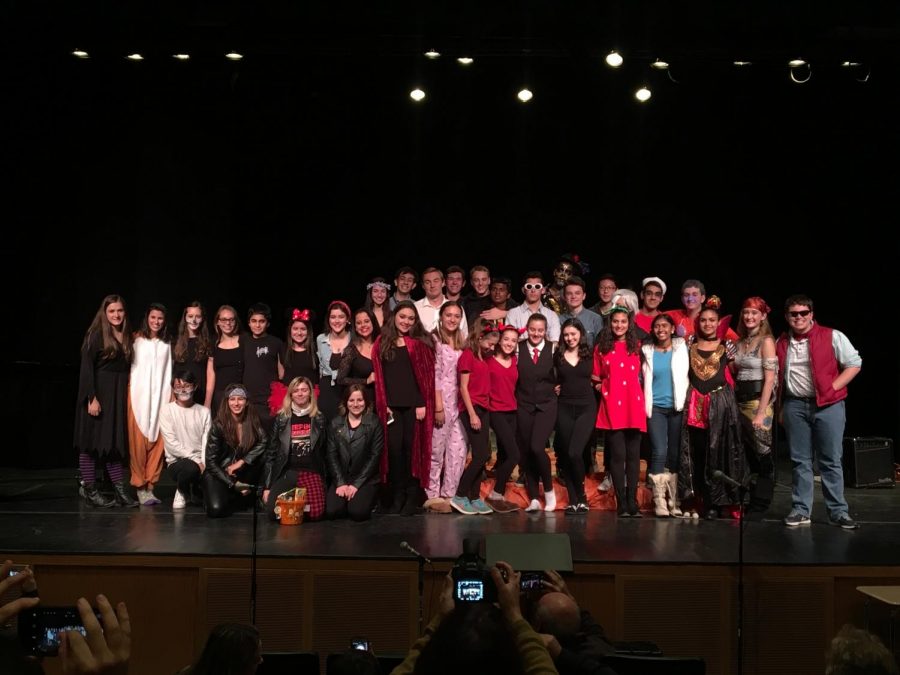 The performers pose for a picture after the Talent Night.