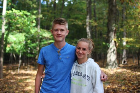 Jakob Windt and Samantha Conjour pose for a picture. Both PV sophomores currently live in River Vale, but next year, Windt will be moving back to Sweden.