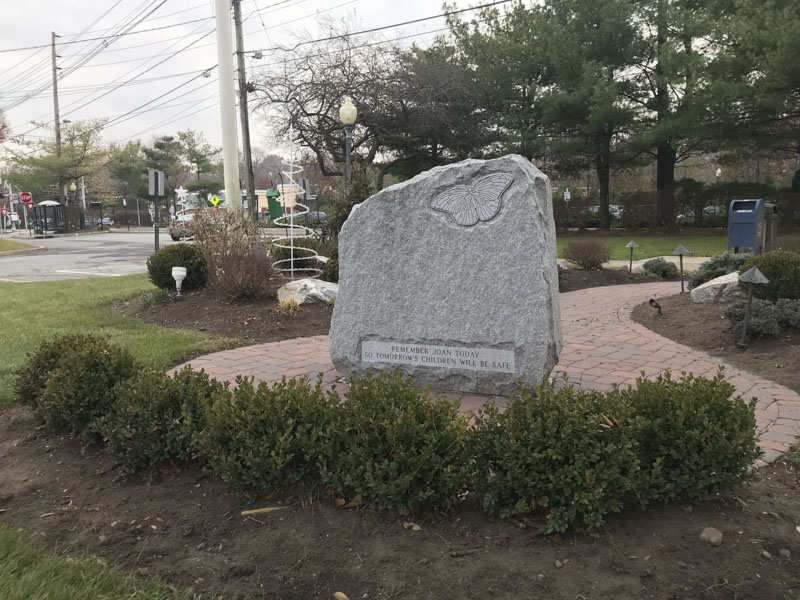 Headstone in memory of Joan located in Hillsdale. 