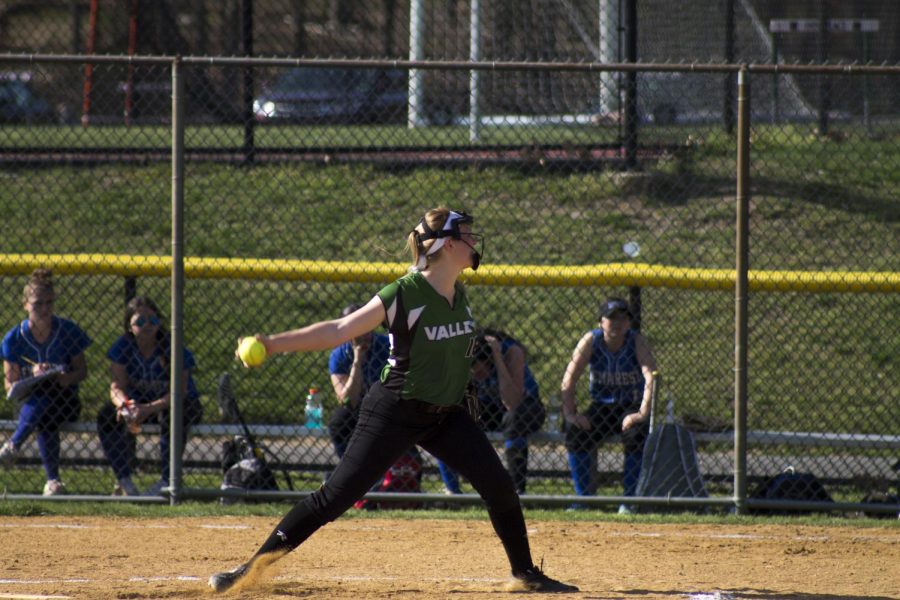 Cara McMahon pitches for the Indians. She will be a returning starter for Pascack Valley. 