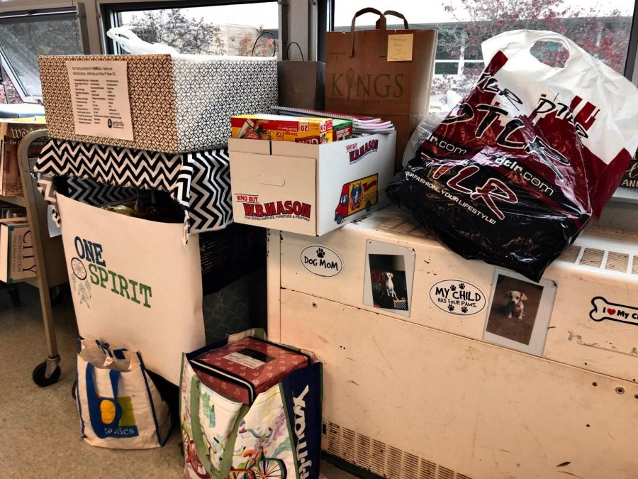 Pascack Valley’s Harvesters club, a nondenominational club that explores Christianity, collected donations for Embrella. All items are going to children who have aged out of the foster care system and need basic necessities. 