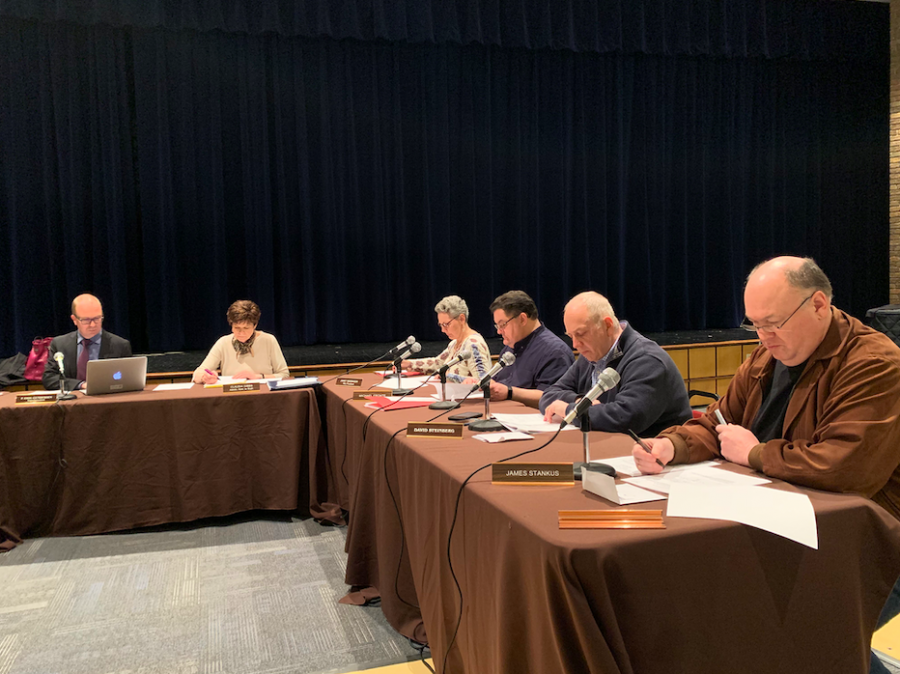 The Board of Education discusses the conflicts of the coronavirus regarding school trips Monday night. A final decision will be communicated to students and parents Tuesday morning. 