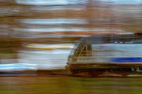An train travels towards Hoboken on the Pascack Valley line. NJ Transit announced Thursday it will hold testing for its employees.