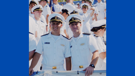 A classmate and Pascack Valley alum Ryan Novakowski at the United States Merchant Marine Academy. Novakowski hopes to be commissioned into the Navy for five years.