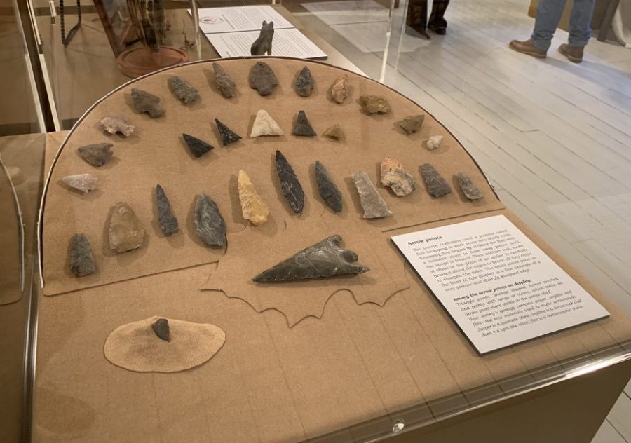 Arrow points on display at the Pascack Historical Society in Park Ridge. The Lenni Lenape inhabited New Jersey, Delaware, and eastern Pennsylvania. 