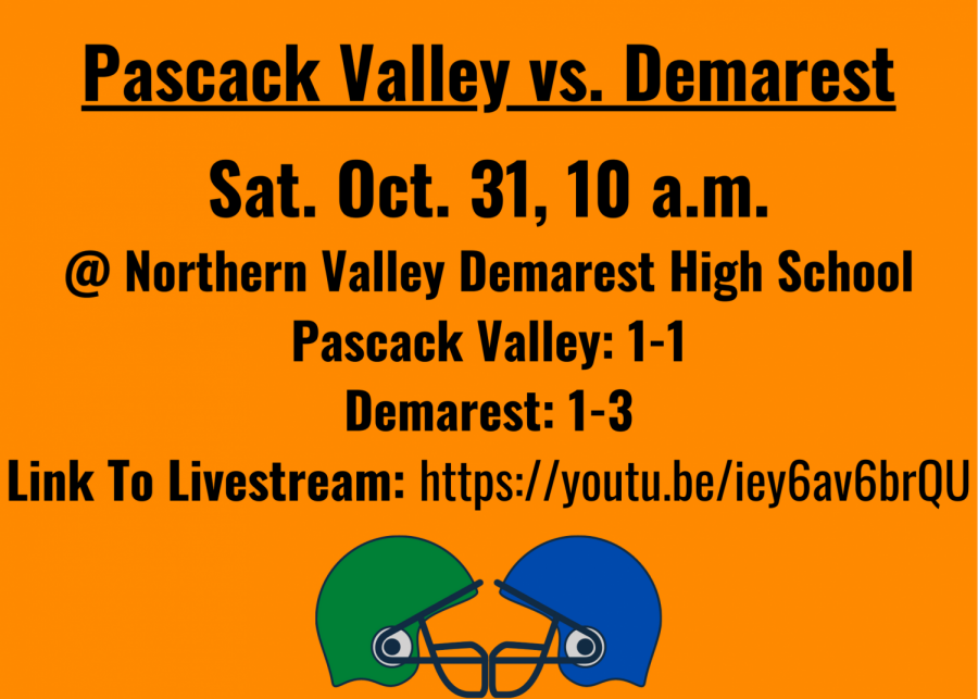 Pascack Valley football resumes play Saturday morning on the road against Demarest.