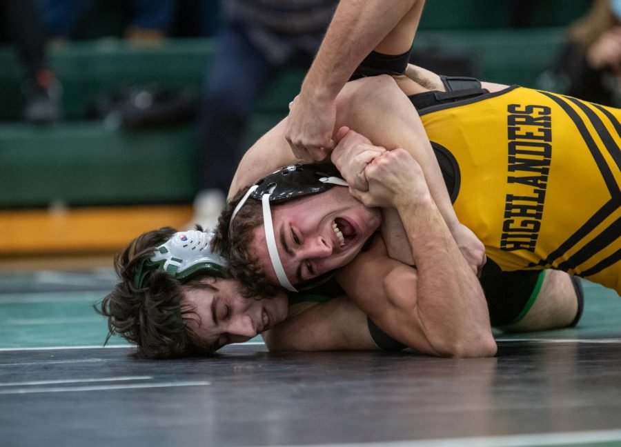 Joey Lamparillo has his opponent in an arm bar as he looks to gain the upperhand. 