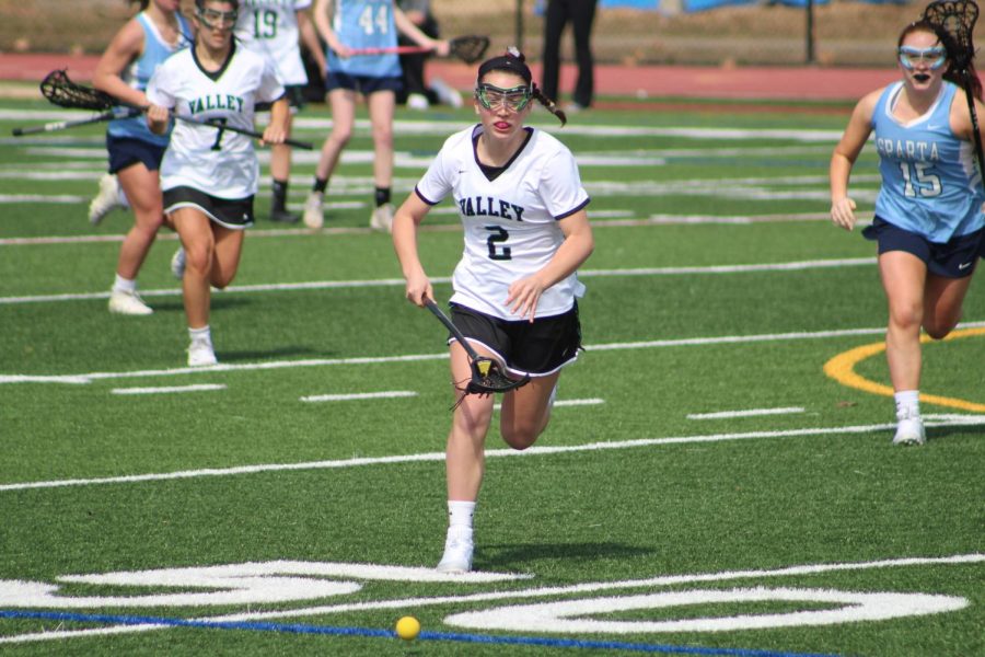 Check out the Girls Lacrosse preview where several seniors are coming back and look to bring home a championship for Valley. Mary Looes sprints for the ball attempting to put the Panthers ahead. 