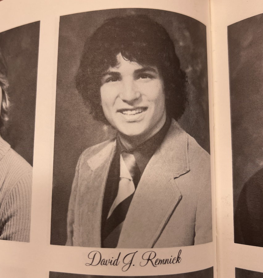 David Remnick in his senior year yearbook photo at Pascack Valley High School. 