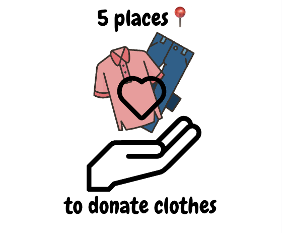 To help with your new years cleaning, here is a list of five places to donate your clothes to!