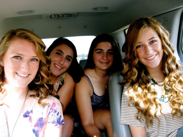 Brentall and her friends on the way to see a Taylor Swift concert