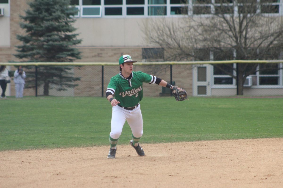 James Narlinger (Sr.) at shortstop for Valley Baseball