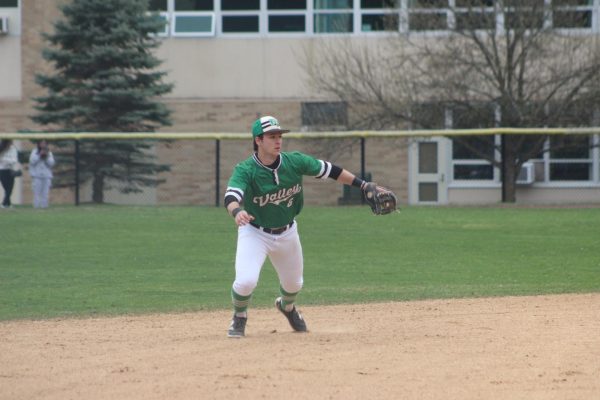 James Narlinger (Sr.) at shortstop for Valley Baseball