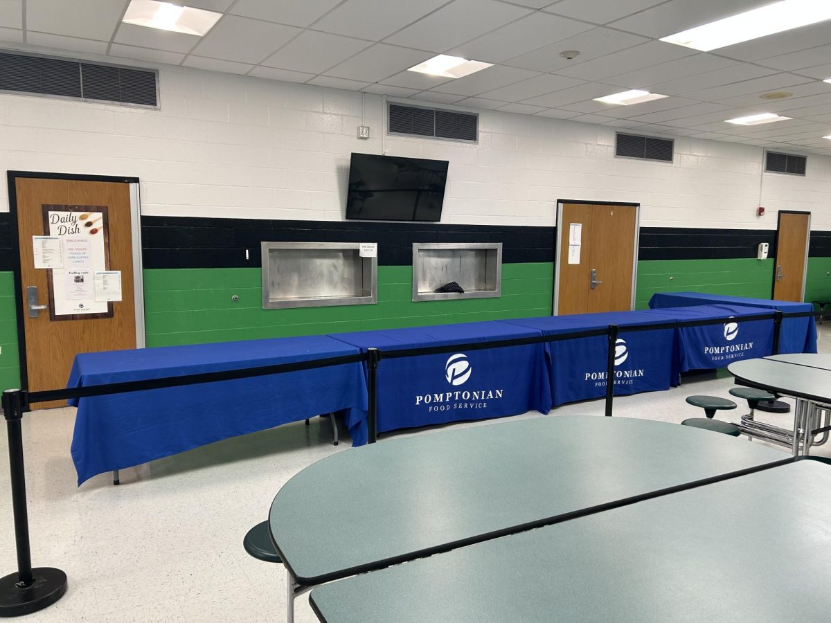 Pomptonian's temporary food line while cafeteria undergoes construction
