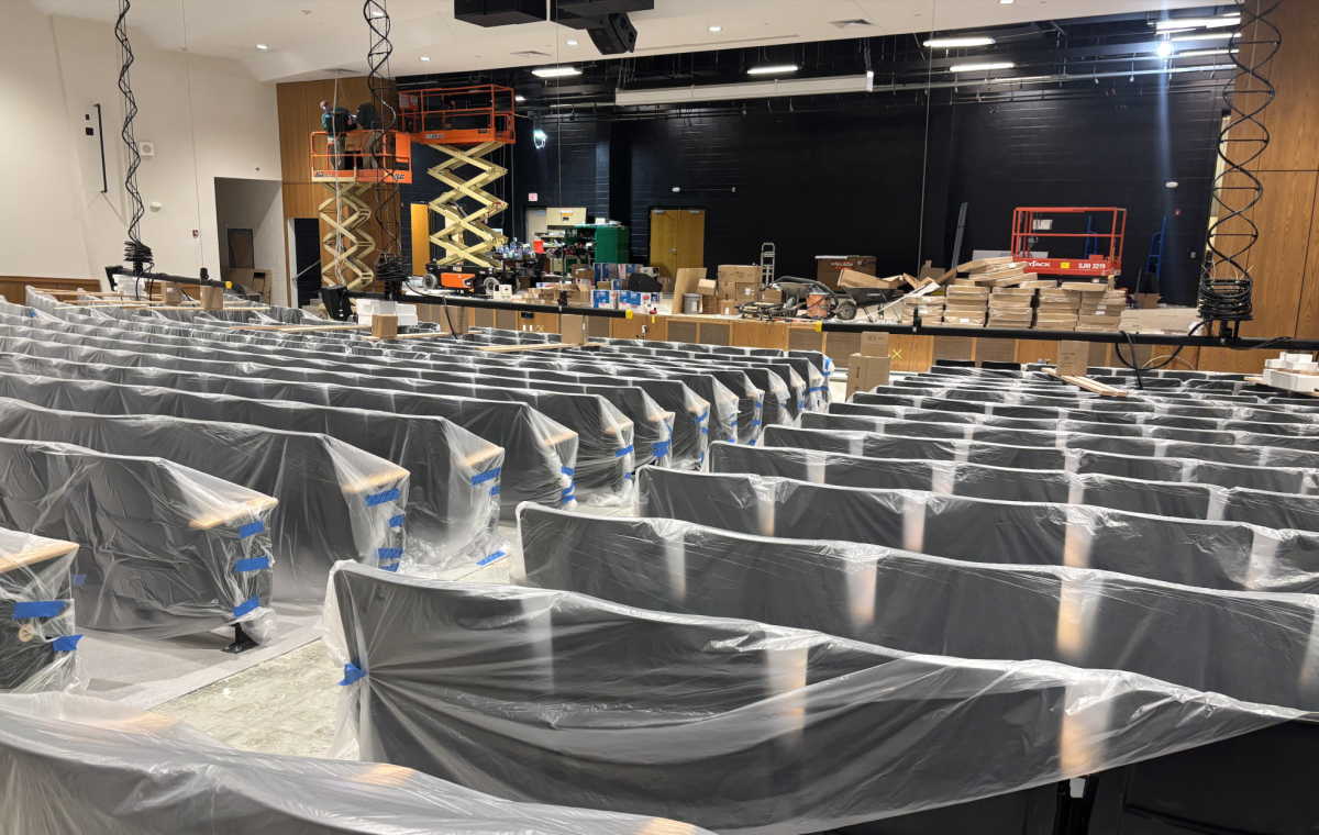 The PVHS auditorium undergoing construction on Dec. 22