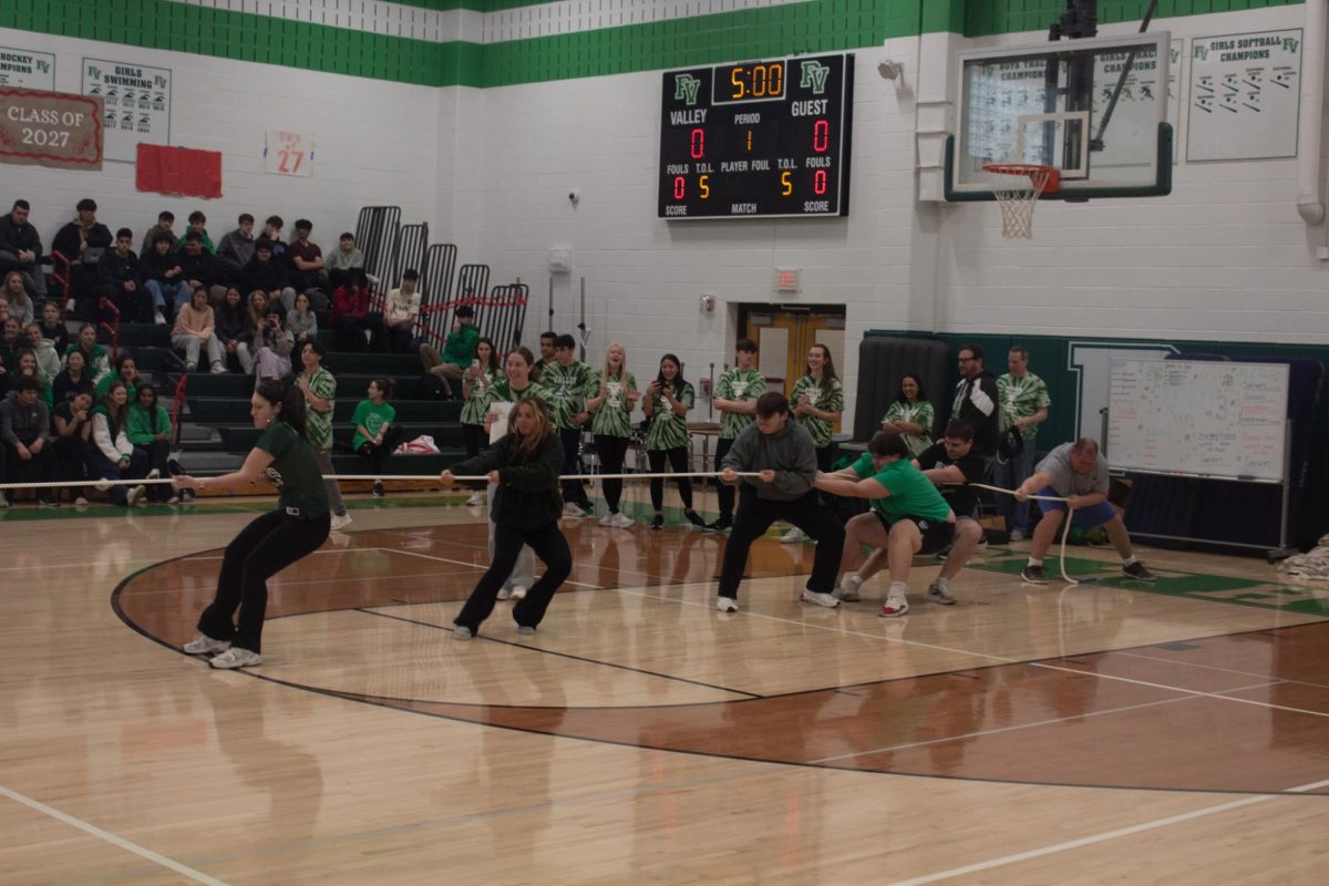 Senior class during tug of war